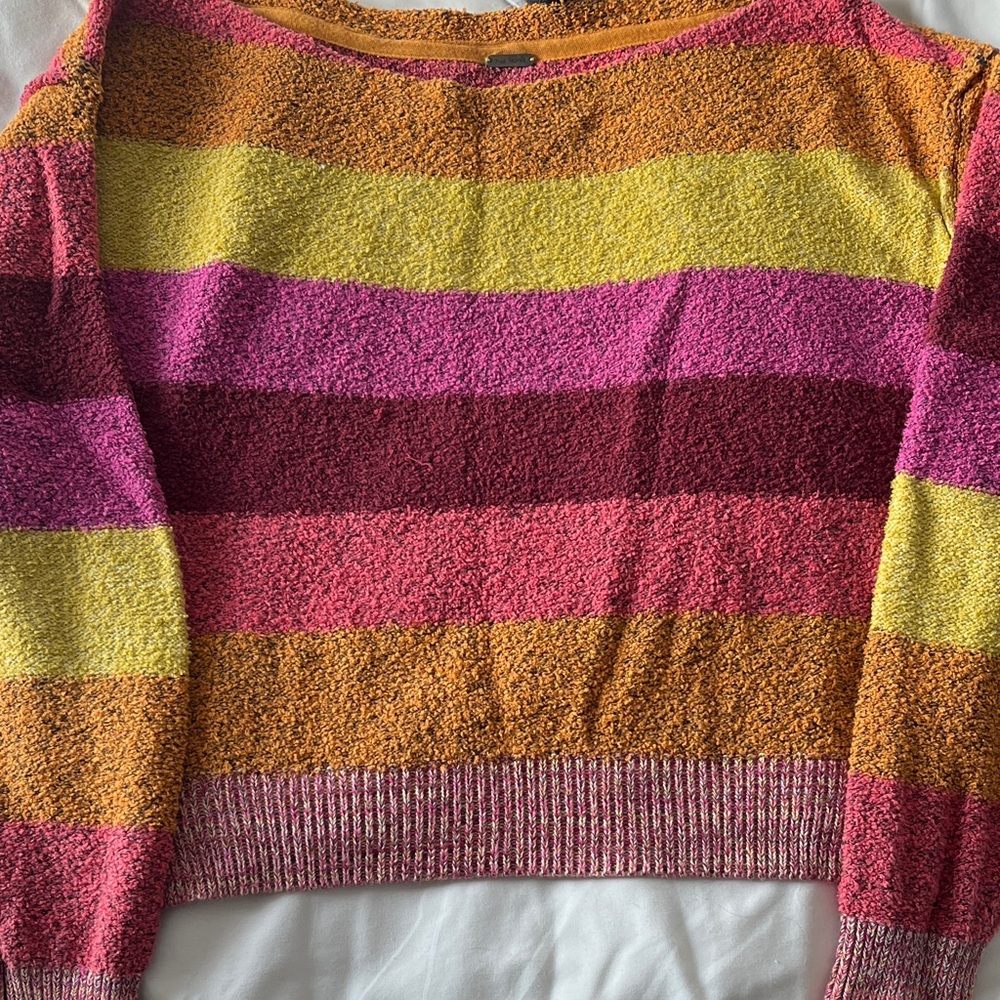 Free People Multicolor Striped Sweater